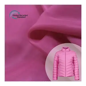 Wholesale 190t recycled fabric outdoor down jacket outer material warm 210T 100% polyester taffeta fabric