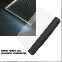 Lampe de Lecture LED Plate Portable Créative pour Étudiants, Veilleuse d'Intérieur Douce pour les Yeux, Panneau de Voyage Idéal pour Dortoir et Chambre