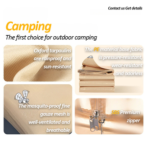 <span class=keywords><strong>Tenda</strong></span> Glamping <span class=keywords><strong>4</strong></span> Stagioni per <span class=keywords><strong>4</strong></span>-6 <span class=keywords><strong>Persone</strong></span>, Gonfiabile Pop-up in Tessuto Oxford per <span class=keywords><strong>Campeggio</strong></span> - Product Image 4
