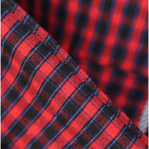 Camisa de Trabajo a Cuadros de Algodón Roja y Negra de Manga Larga para Adultos, Antiincrustante, 100% Algodón - Product Image 5