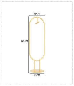 ชั้นวางโชว์เสื้อผ้าชั้นแขวนเสื้อผ้าสำหรับใส่ชุดงานพรอมงานพรอมทำจากสแตนเลสสีทอง - Product Image 6