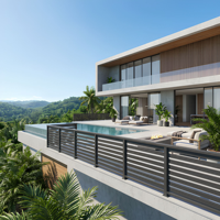 Panneaux de clôture horizontaux contemporains en aluminium avec fabrication de précision et contrôle qualité