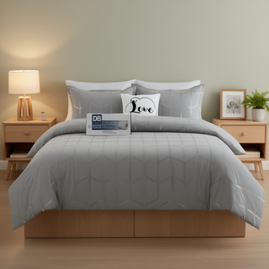 Ensemble de couette DB 8 pièces, taille King Queen, 100% coton tissé, motif floral, literie pour la maison - Product Image 2