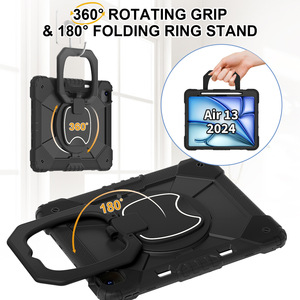 Funda Protectora Anticaídas de Silicona Rígida con Soporte Giratorio para <span class=keywords><strong>iPad</strong></span> <span class=keywords><strong>Pro</strong></span> 13 11 2024, Funda con Correa de Mano a Prueba de Golpes 2022 - Product Image 6