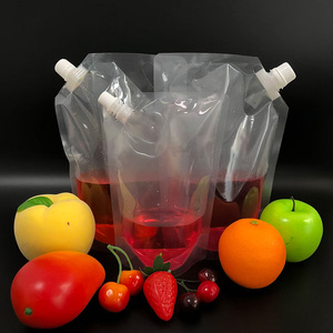 Bolsa de pie de líquido de recarga de sellado térmico sin BPA transparente con pico para bebidas jugo - Product Image 6