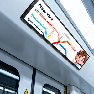 19-37 inch kỹ thuật số dấu hiệu giao thông LCD hiển thị thanh Màn hình LCD <span class=keywords><strong>Video</strong></span> <span class=keywords><strong>Player</strong></span> cho quảng cáo kéo dài kệ Dải LCD hiển thị - Product Image 2