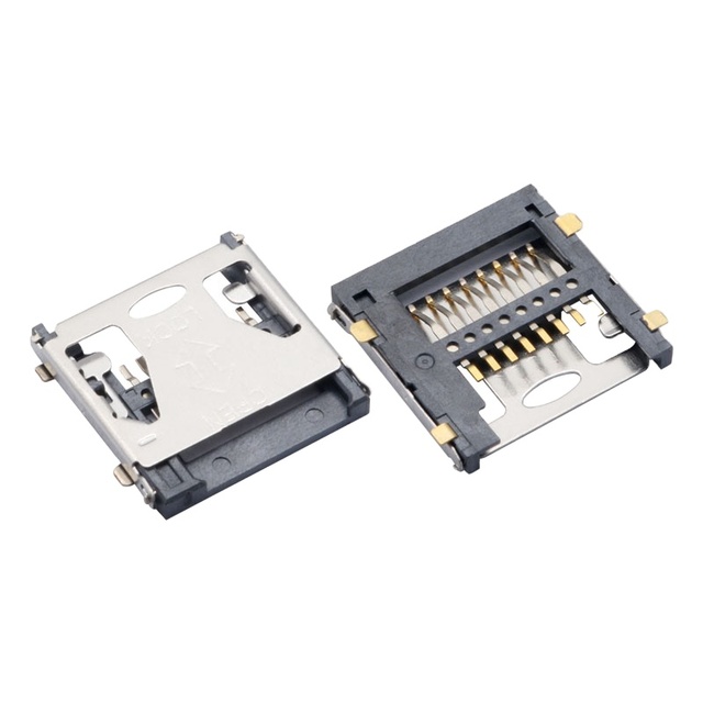 Push-Push Type Brass 9-Pin Micro SD Card Connector for Drone & PC