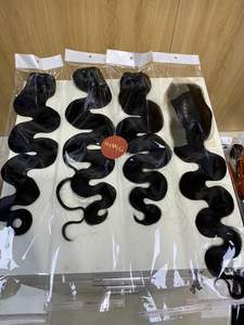 Lots de Cheveux Humains Ondulés Vietnamiens avec Fermeture en Dentelle – Vente en Gros de Cheveux Vierges Noirs Naturels pour la Confection de Perruques - Product Image 6