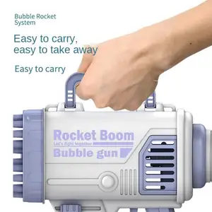 Giochi estivi all'aperto all'ingrosso sport Gatling Bubble Gun Rocket Launcher Boom Bubble Gun