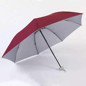 Custom 7-Ribbon Three-Fold Silver Glue Sunshade Anti-Ultraviolet Sun Umbrella Wholesale <b>Gift</b> Printing Advertising Logo Umbrella - Product Image 1