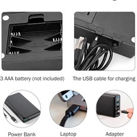Base en plastique rectangulaire USB LED en gros, à utiliser avec une batterie, pour cadre photo en cristal gravé au laser, support d'affichage