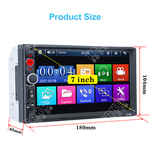 7010B Car <strong>MP5</strong> <strong>Player</strong> Radio 7 Inch Touch Screen Support MP3/WMA/WAV/FLAC/APP Carplay BT EQ HD Reversing Video Car Radio <strong>MP5</strong> - Product Image 3