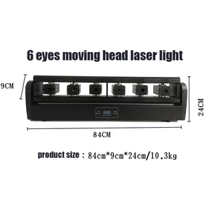 Xoay 6 mắt R/G/B đầy đủ màu sắc chất béo chùm Disco DJ di chuyển đầu ánh sáng <span class=keywords><strong>laser</strong></span> cho bên tổ chức sự kiện thanh - Product Image 5