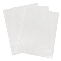 Pochette à fermeture éclair pour feuilles mobiles A4 à 11 trous, en PP transparent 8C, étanche, pour documents, compatible avec classeur à anneaux, logo personnalisé