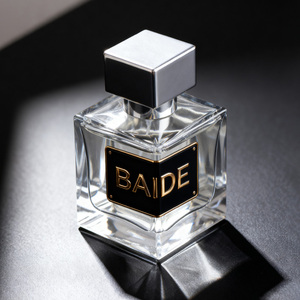 Flacon de parfum pour homme à prix d'usine, vide, en verre, avec pulvérisateur à pompe, transparent, carré, 20ml, 30ml, 50ml, 100ml, avec capuchon doré - Product Image 6