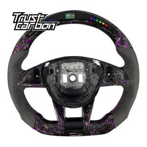 Volante LED de fibra de carbono morado personalizado para <span class=keywords><strong>Mercedes</strong></span>-<span class=keywords><strong>Benz</strong></span> W205 2015-2018 <span class=keywords><strong>Clase</strong></span> <span class=keywords><strong>E</strong></span> C S A W213 AMG C43 GT S65 GLA GLS SL GLE - Product Image 1