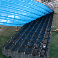 Vente directe usine Foshan – Tuiles de toiture modernes en PVC ASA bleu ignifuge pour abris, entrepôts et appartements