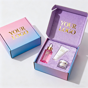 Boîtes d'expédition colorées de luxe pour cosmétiques et parfums, écologiques, avec insert en papier, design <span class=keywords><strong>gratuit</strong></span>, HONPAK - Product Image 1