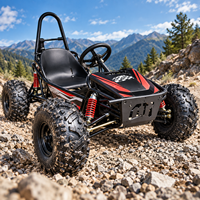 Kart tout-terrain à essence 212CC 4 temps haute vitesse avec transmission CVT, réservoir de carburant de 3,5 L et capacité de charge de 180 kg pour l'aventure