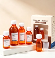 Bouteilles ovales en PET pour pharmacie, 1oz, 2oz, 4oz, 6oz, 8oz, 12oz, 16oz, avec bouchon CR, pour liquides concentrés – Vente chaude