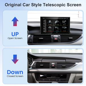 Pantalla retráctil de 9 pulgadas con sistema Linux, Carplay AUTO para AUDI A6 A7 C7 años 2012-2018, reproductor de video para coche, navegador GPS, pantalla inteligente. - Product Image 3