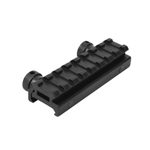 Matte <b>Black</b> Corrosion Resistant 20mm 8-Slot Sight Riser Base CNC Machined Aluminum Alloy Outdoor Equipment <b>Bracket</b> - Product Image 3