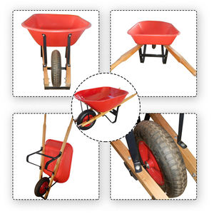WH6601 America Hotsale Wheel Barrow Heavy Duty <span class=keywords><strong>Carretilla</strong></span> con carga 180kg 100L 4,00-8 pulgadas <span class=keywords><strong>Rueda</strong></span> neumática para jardín - Product Image 6