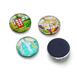 Magneti caldi per frigo naturale scenario forma rotonda decorazione per ufficio magneti in vetro - Product Image 2