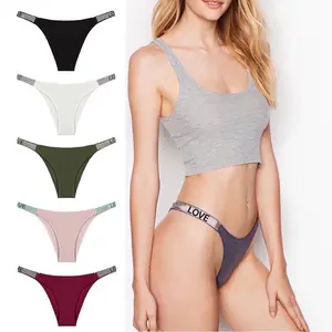womens high quality underwear plus size sexy panties custom rhinestone bikini thong