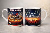 Tazza da Caffè in Smalto con Logo Personalizzato e Design Milano Italia 200ml per Regalo Promozionale