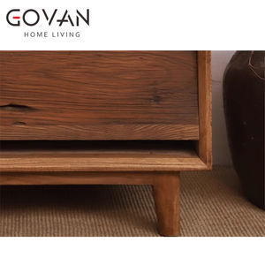 Exhibidor de Madera Maciza de Olmo Antiguo Estilo Wabi Sabi, Librería, Mueble de Bar para Sala de Estar, Hecho a Mano y Ecológico - Product Image 3