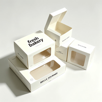 Caja de Pan de Cartón de Alta Gama con Logotipo Personalizado, Forro de Esponja, Laminación Mate y Ventanas para Pasteles y Embalaje de Regalos