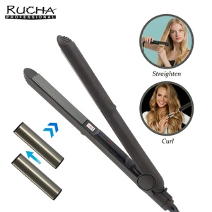 RUCHA Fer à lisser portable 230C 450F Planchas de Cabello Professionnelles 2 en 1 Lisseur et boucleur - Product Image 1