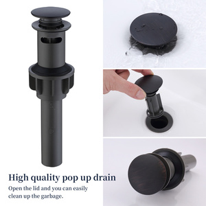 Robinet de lavabo de salle de bain 8 pouces, finition bronze huilé, 2 poignées, 3 trous, montage sur comptoir, style classique - Product Image 4