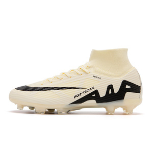 Pink High-<b>Top</b> Soccer Shoes With Black Logo And Rubber Outsole Unisex - Product Image 2