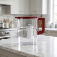 Teko Filter Air Alkali 3.8L Bebas BPA 7-Tahap Karbon Aktif Filter Ganda Pemurni Air Rumah Tangga untuk Meja Dapur