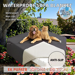 100% Wasserdichte Flammhemmende Haustierfreundliche Decke Einfarbig Universeller Rutschfester Sofa-Bett-Möbelschutz Anti-Staubmilben - Product Image 2