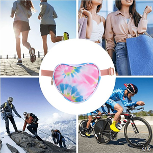 Riñonera de nailon rosa con forma de corazón elegante y personalizada para mujer, ideal para correr - Product Image 5