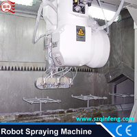 Ligne de pulvérisation de peinture robotisée automatique Xinqinfeng de haute qualité 220V 8ppm, machine de peinture robotisée, bras de cabine de peinture robotisée 6 axes industrielle