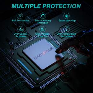 Adaptateur secteur portable 44W 20V 3.25A 5V/1A QC2.0 Charge rapide OTP/OVP Câble rétractable Conception pliable pour <span class=keywords><strong>Microsoft</strong></span> - Product Image 4