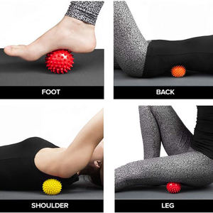 Haute densité noir 7.5cm 9cm Fitness main pied se détendre perdre du Muscle rigide PVC Spiky balle de Massage - Product Image 6