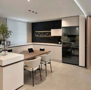 Armoire de cuisine de couleur claire et brillante, îlot de cuisine, meuble TV personnalisé, armoires de rangement pour le salon, personnalisation de toute la maison - Product Image 2