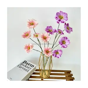 E-חד קרן קישוטי מסיבת סחלב מלאכותי פרחי משי סגול פרח חתונה קישוט פרח תקרת