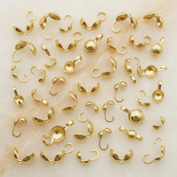 Boutons ronds en cuivre faits à la main, fermoirs à perles, fermoirs à crochet, fermoirs lisses en forme de haricot pour la fabrication de bijoux en gros, personnalisables en usine