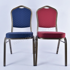 Cadeiras de Evento para Festas e Casamentos Duráveis com Capa de Poliéster Metal Ferro Aço Aluguel Cadeira de Banquete Vermelha Azul - Product Image 4