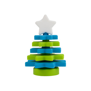 Juguete educativo <span class=keywords><strong>de</strong></span> silicona, árbol <span class=keywords><strong>de</strong></span> Navidad suave, Círculo <span class=keywords><strong>de</strong></span> apilamiento y anidación para apiladores <span class=keywords><strong>de</strong></span> juguetes para bebés - Product Image 1