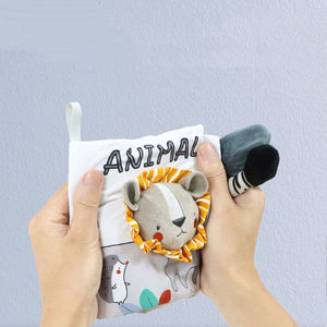 Meilleure vente bébé toucher et sentir livres apprentissage dinosaure doux calme livre occupé conseil montessori jouets livre en tissu pour les tout-petits - Product Image 2