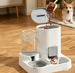 Comedero y Bebedero Automático para Mascotas 2 en 1, Dispensador de Agua por Gravedad, Fuente de Agua para Gatos, Sin Necesidad de Electricidad - Product Image 1