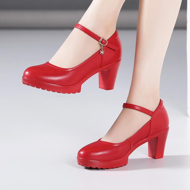 Sh10017a Women's High Heel Sandals Chunky Heels Style