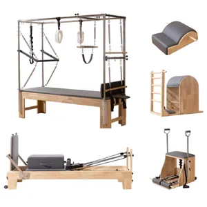 Pilates Reformer Exercise Equipment Balance Body Yoga 5Pcs Oak Wooden Gym Fitness